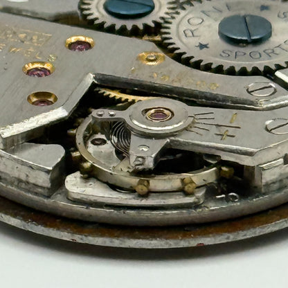 FHF 70 Rone Sportsmans 1046 Watch Movement Manual Wind Vintage Parts 23.5mm