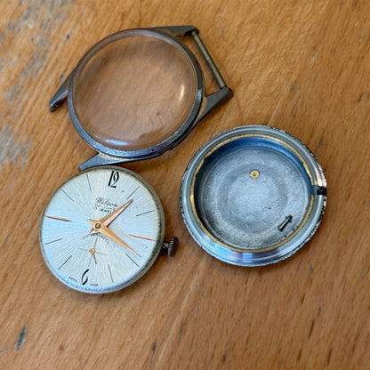 33mm Vintage Wilson De Luxe Brevete 314705 Manual Wind 17 Jewels Watch FOR PARTS