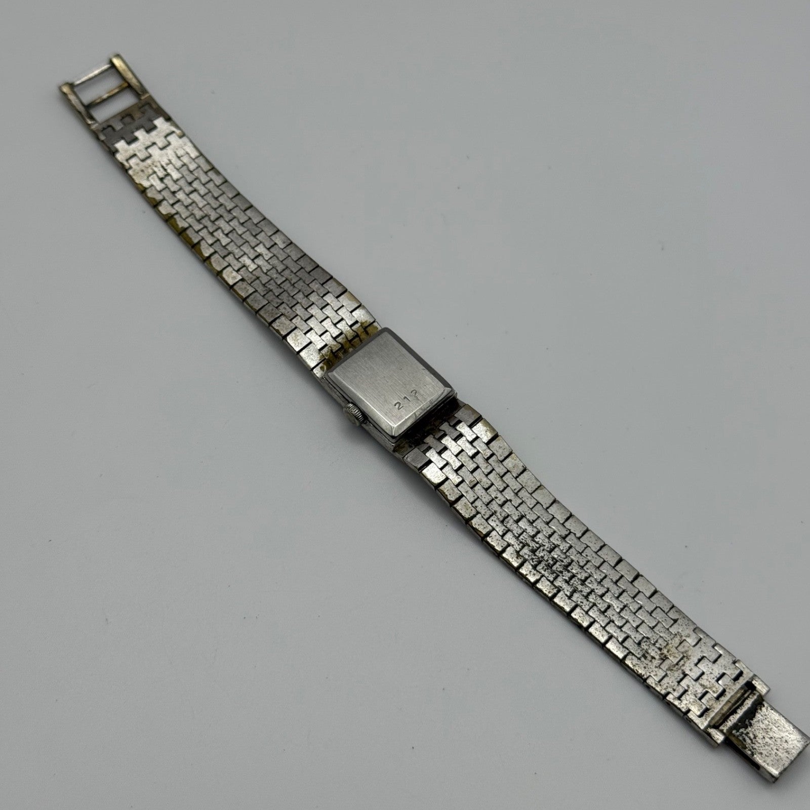 15mm Vintage Rotary Swiss Bark Affect Stainless Manual Wind Watch PARTS / REPAIR