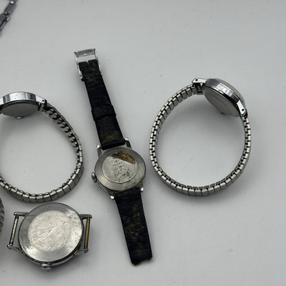 Bundle Of 12 Vintage Timex UK Watches Mechanical Wind Up Job Lot Parts Repair