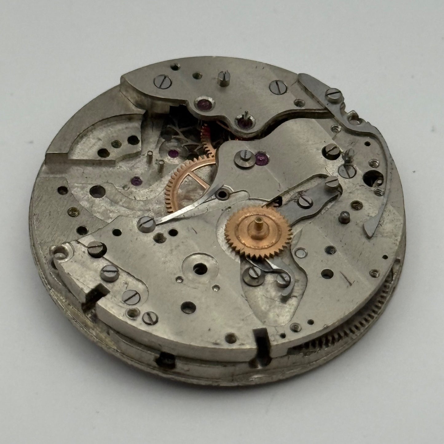 Landeron Brevet Watch Movement Chronograph Vintage Incomplete Parts Swiss 31.7mm