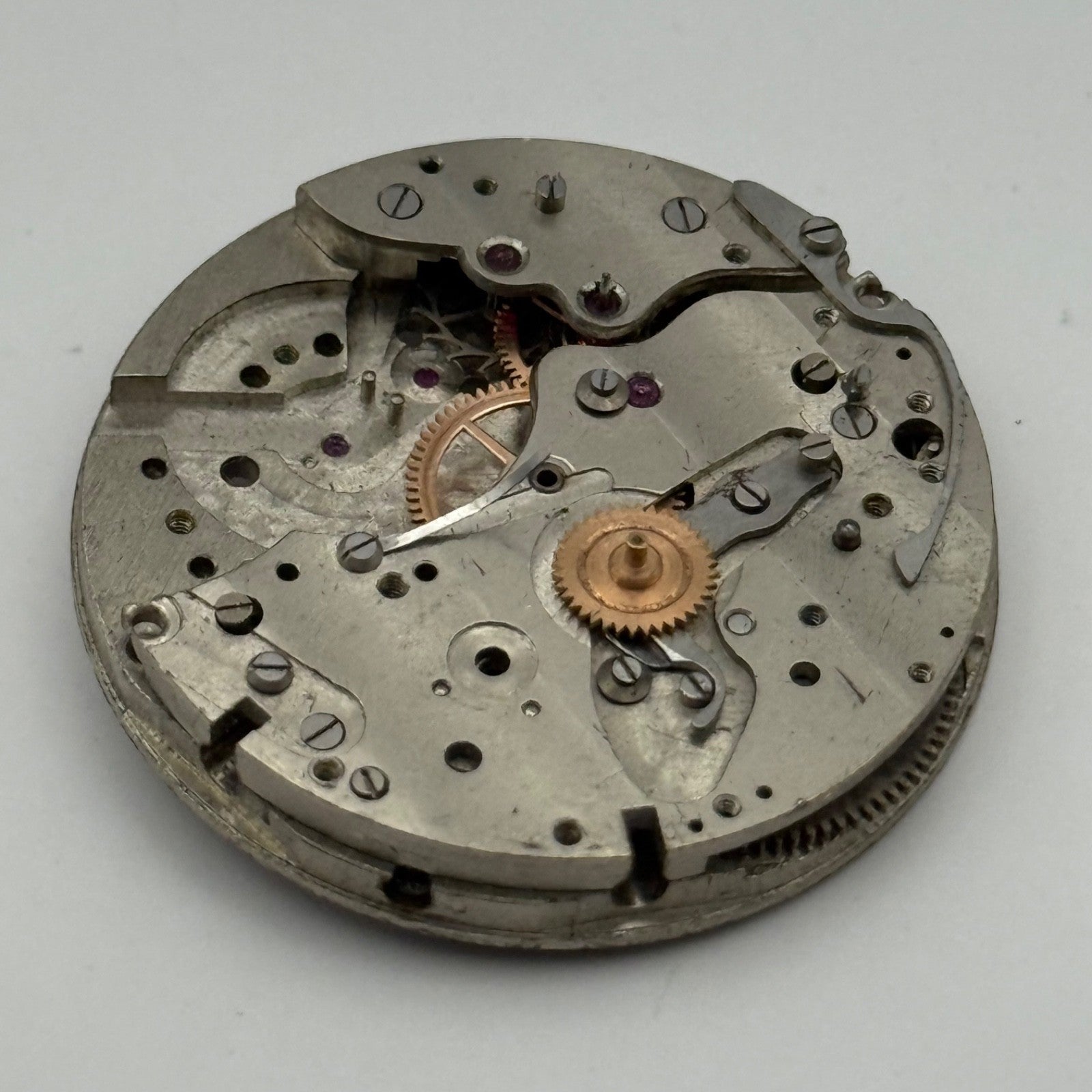 Landeron Brevet Watch Movement Chronograph Vintage Incomplete Parts Swiss 31.7mm