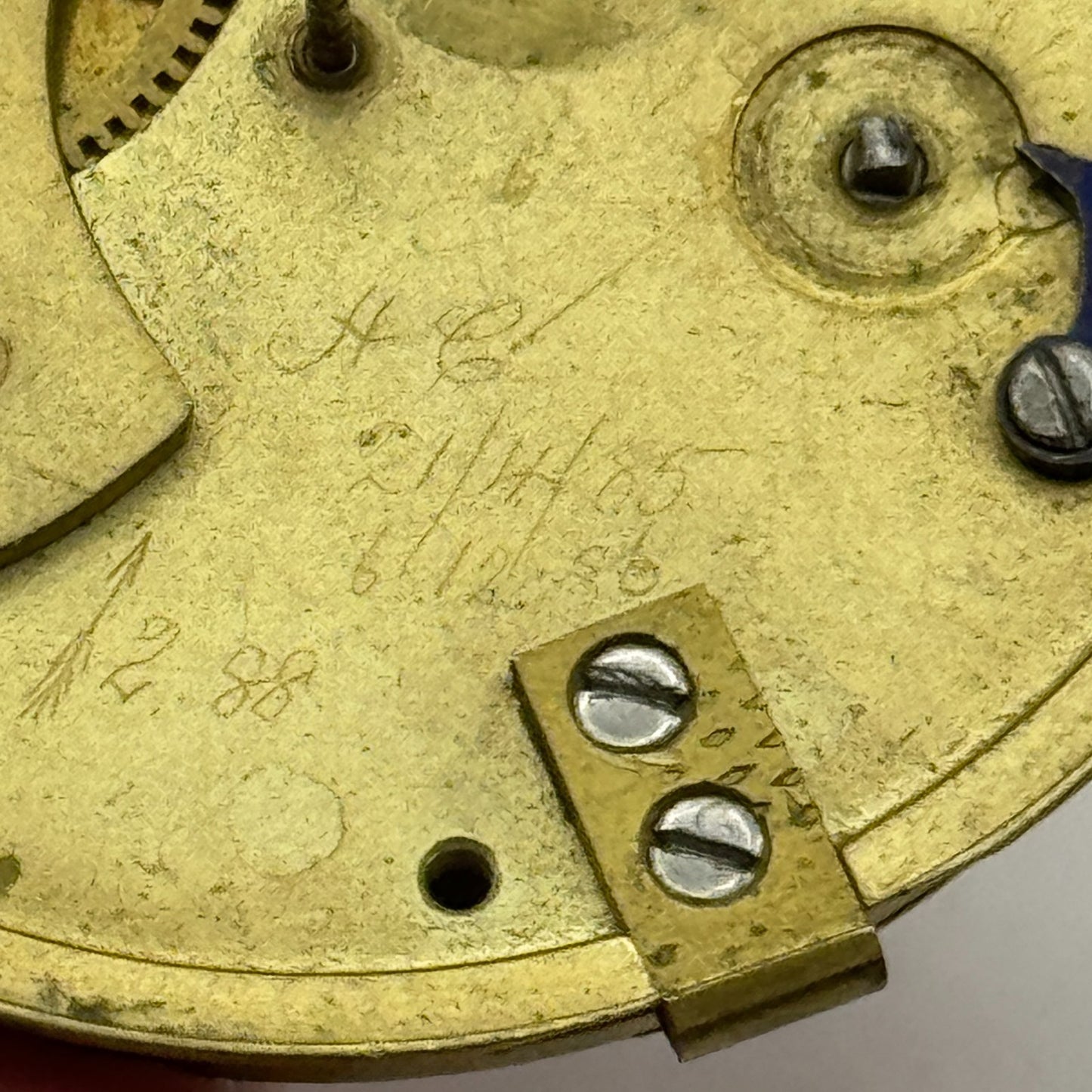 Fusee Pocket Watch Movement Antique English Key Wound Parts Repair Spares 46.7mm