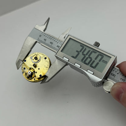 36.3mm Antique Stewart Dawson Co Liverpool Key Wound Pocket Watch Movement PARTS