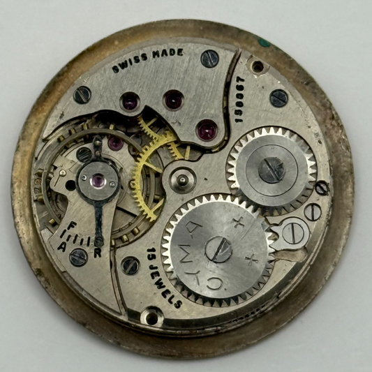 Cyma 162 Watch Movement Manual Wind Vintage Swiss 15 Jewels Parts Repair 23.5mm