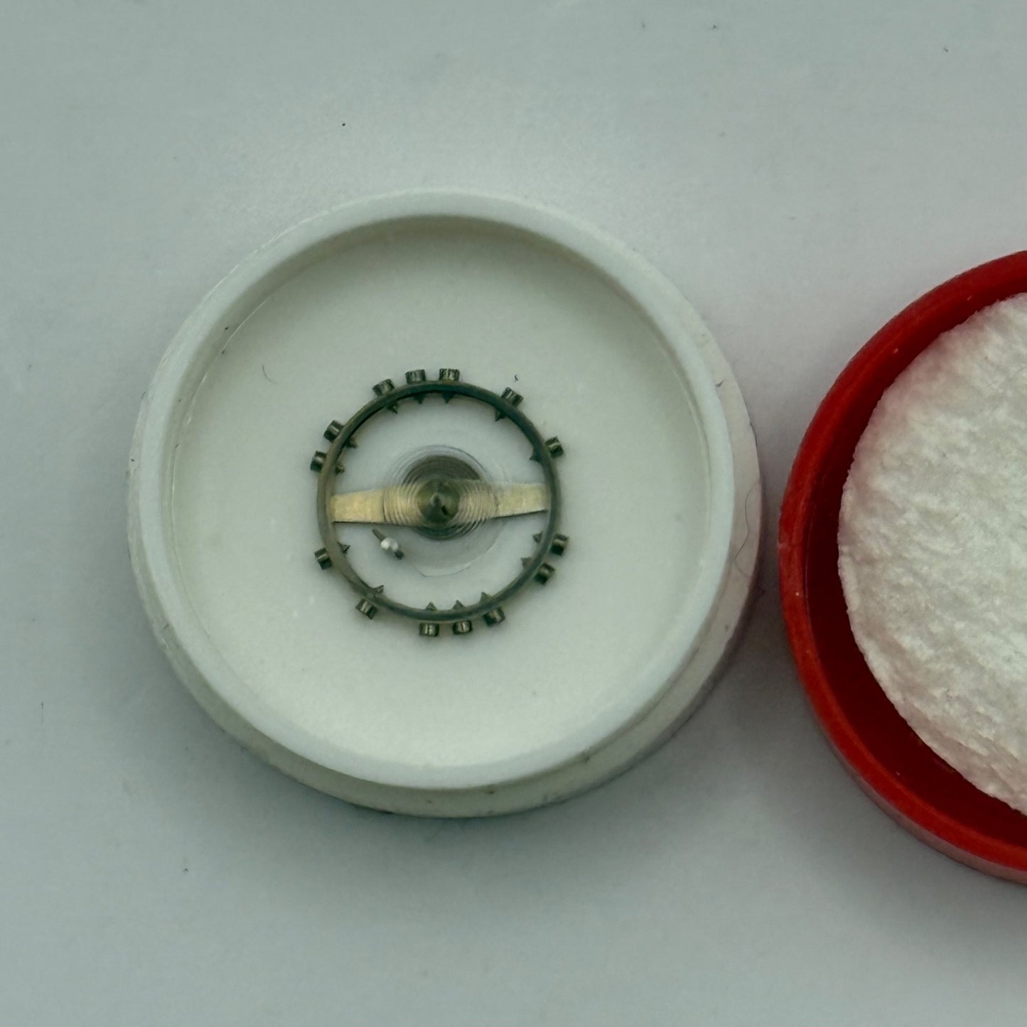 FEF 371 Balance Wheel Complete And Spring 6 3/4 - 8''' Watch Movement Parts 