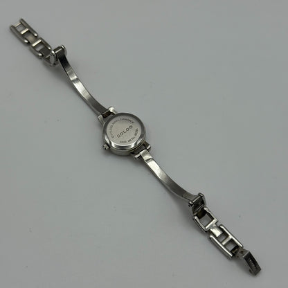 Solo Ladies Quartz Watch Black Dial Rhinestone Accents Bracelet Working 19mm