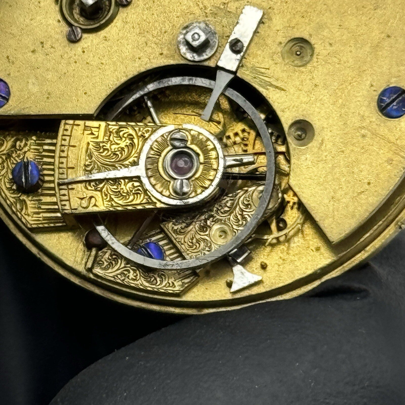 38.3mm Owen Liverpool Quality Fusee Pocket Watch Movement FOR PARTS Restore