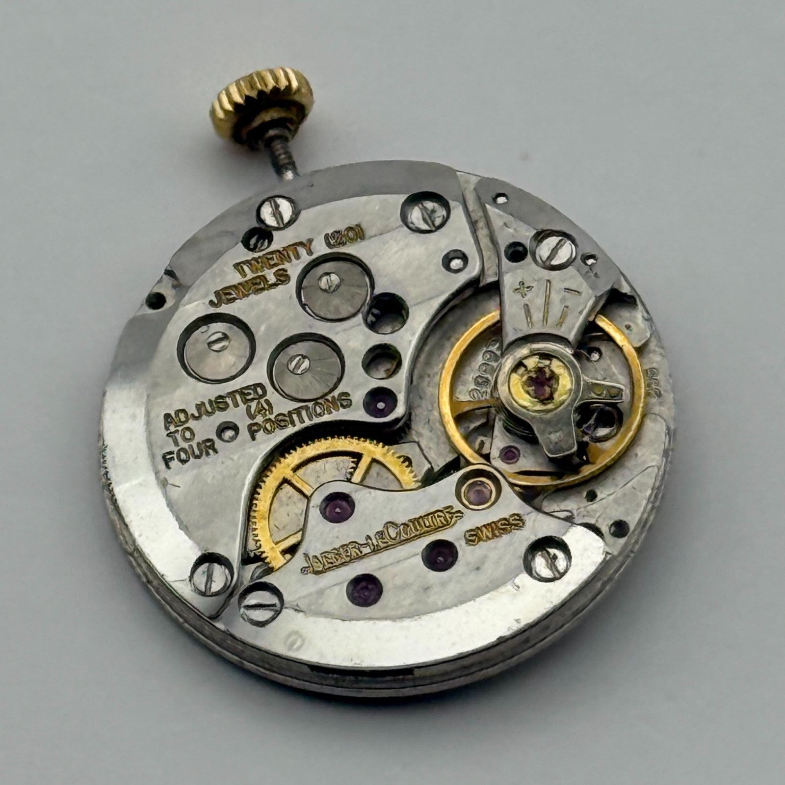 Jaeger Le Coultre 895 Thin Watch Movement Square Dial Vintage Parts Repair 21mm