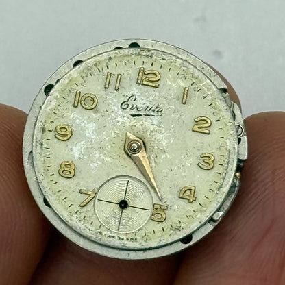 19.7mm Vintage Everite Unitas UT 630 Manual Wind Watch Movement PARTS REPAIR