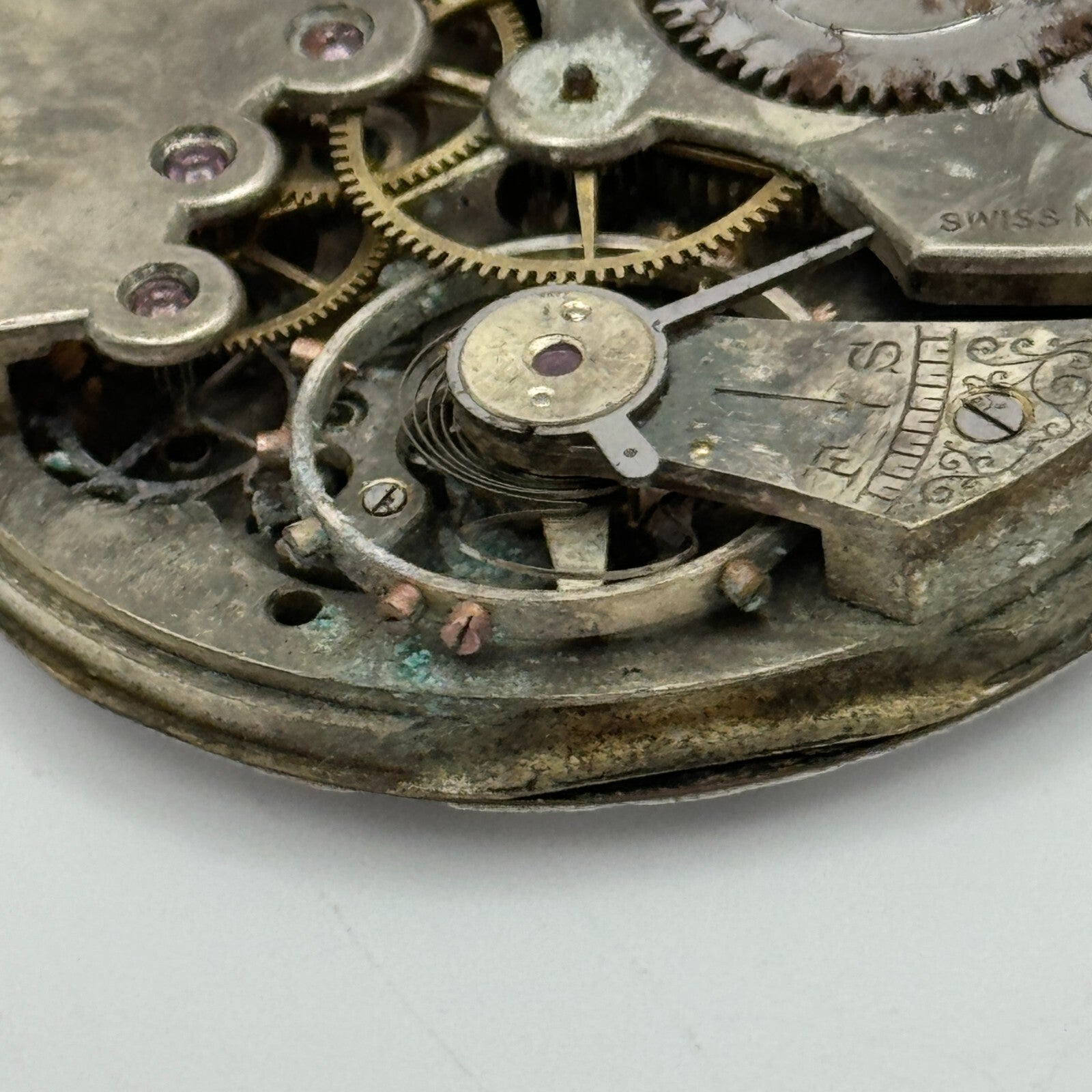 42.3mm J Hewitt Coventry Unique Swiss Made Hunter Pocket Watch Movement PARTS