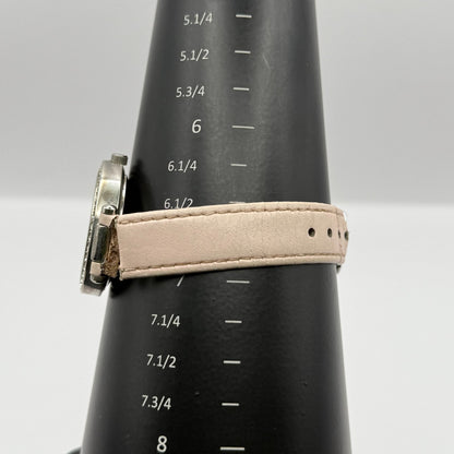 Solo Ladies Quartz Watch MOP Dial Crystal Accents Leather Strap Working 33mm