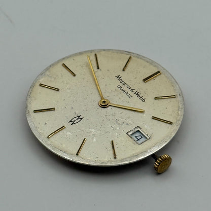 ETA 955.112 Quartz Watch Movement Mappin & Webb Date Vintage Parts Repair 26.2mm