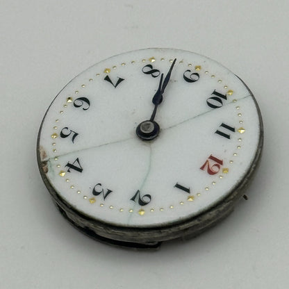 23.6mm Porcelain Dial Trench Dial Hands Watch Movement Manual Wind PARTS SPARES