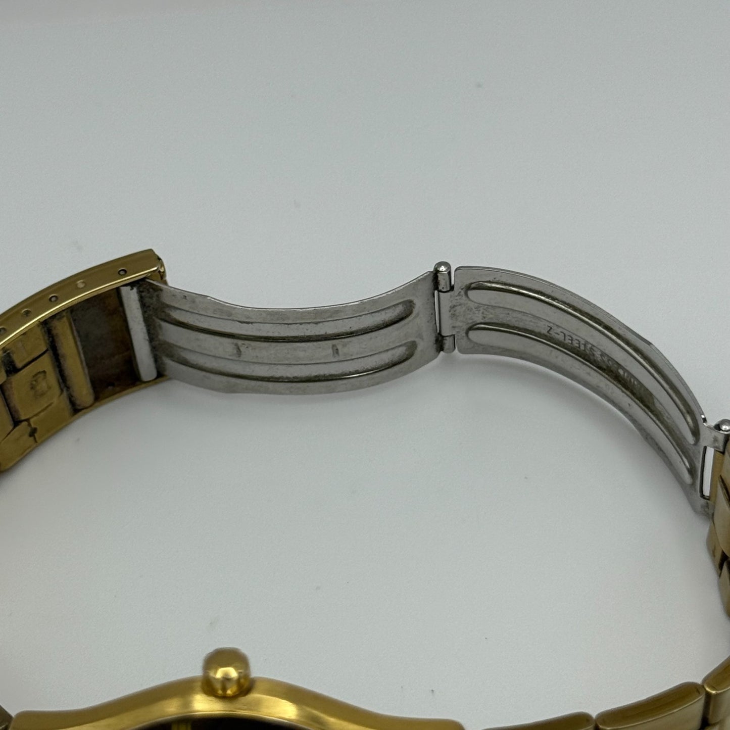 Seiko Mens Quartz Watch 7N43-9070 Gold Tone Bracelet Japan 36mm PARTS REPAIR