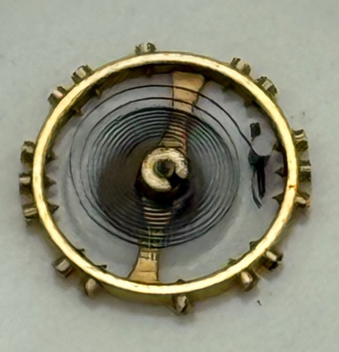 FHF 159 Balance Wheel Complete And Spring 3–10’’’ 190 M Watch Movement Parts NOS