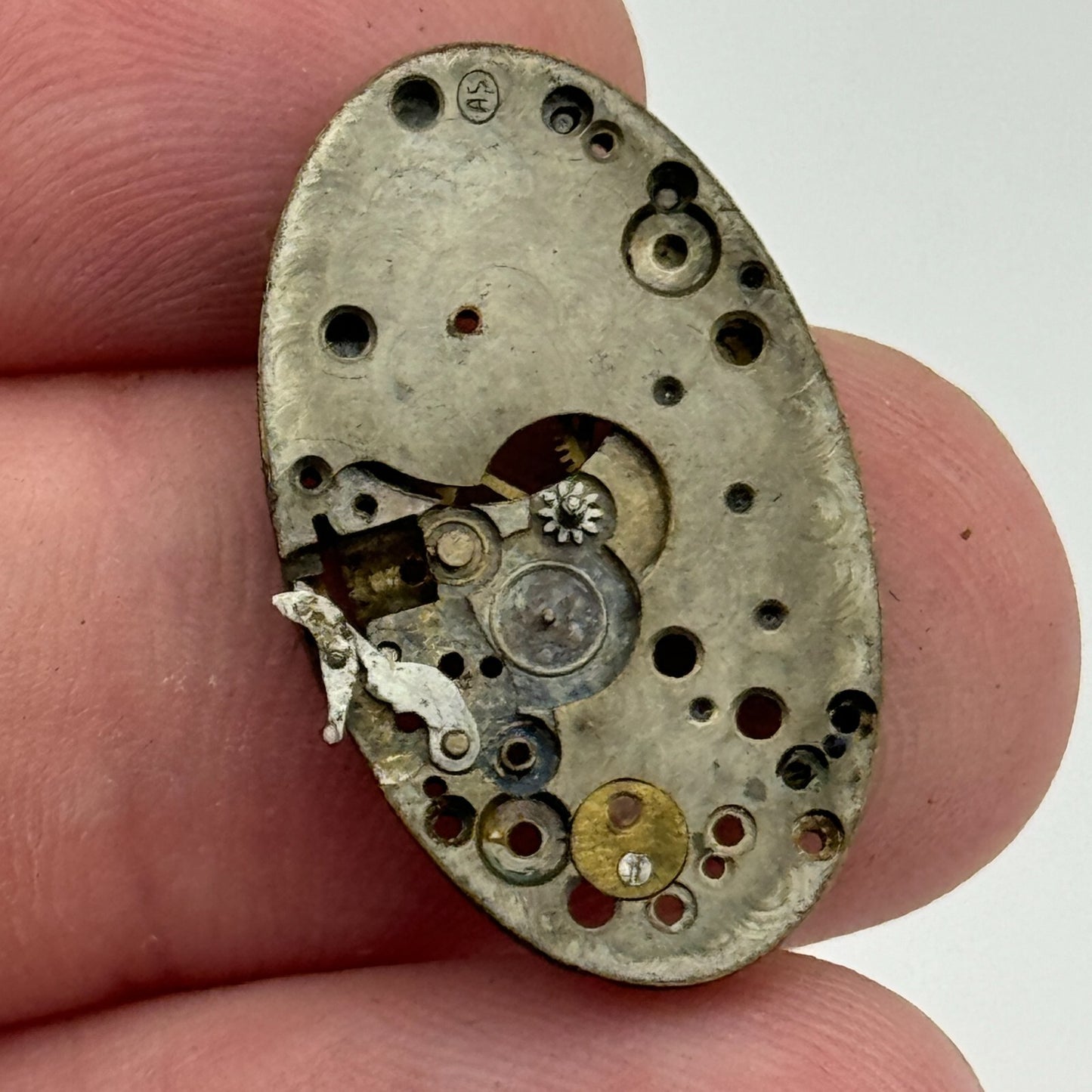 15.2mm Etna Watch Co As 24 A Schild Partial Manual Wind Watch Movement PARTS