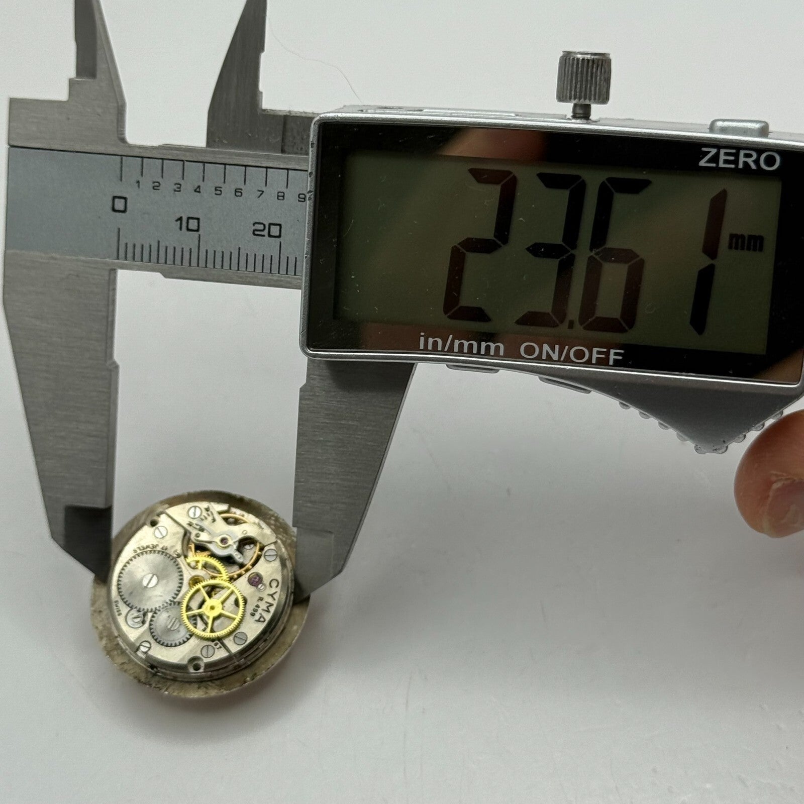 23.6mm Vintage Cyma R.459 J W Benson Manual Wind Watch Movement PARTS REPAIR