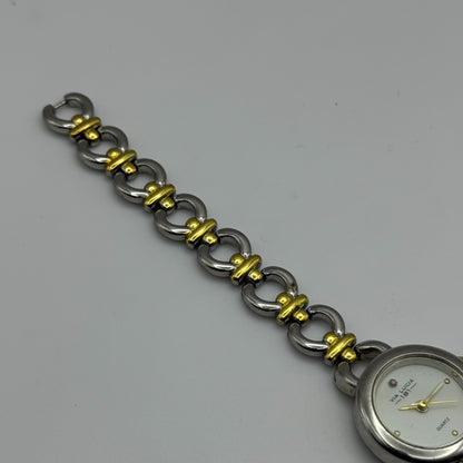 22mm Working Ladies Via Lucia 181 Two Tone Gold And Silver Quartz Watch 7 Inches