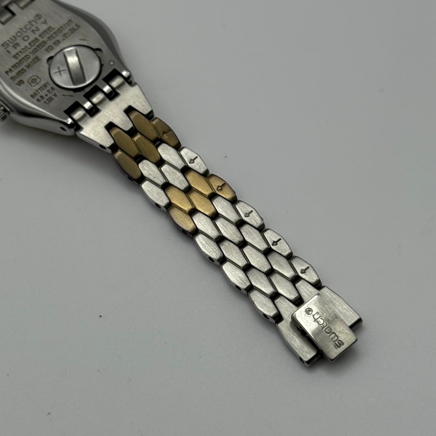 2007 Swatch Irony Ladies Quartz Watch Two-Tone Bracelet Swiss 24mm PARTS REPAIR