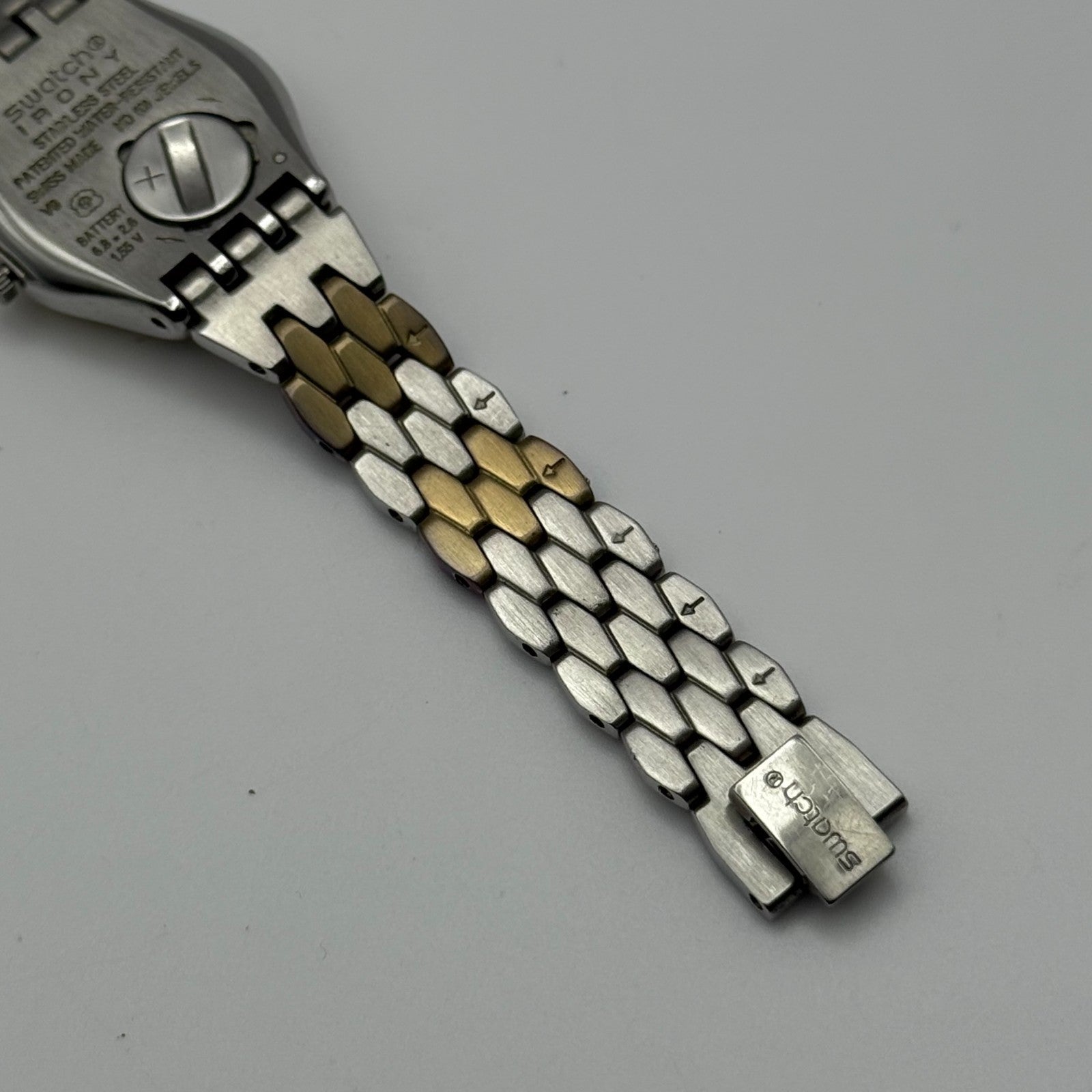 2007 Swatch Irony Ladies Quartz Watch Two-Tone Bracelet Swiss 24mm PARTS REPAIR