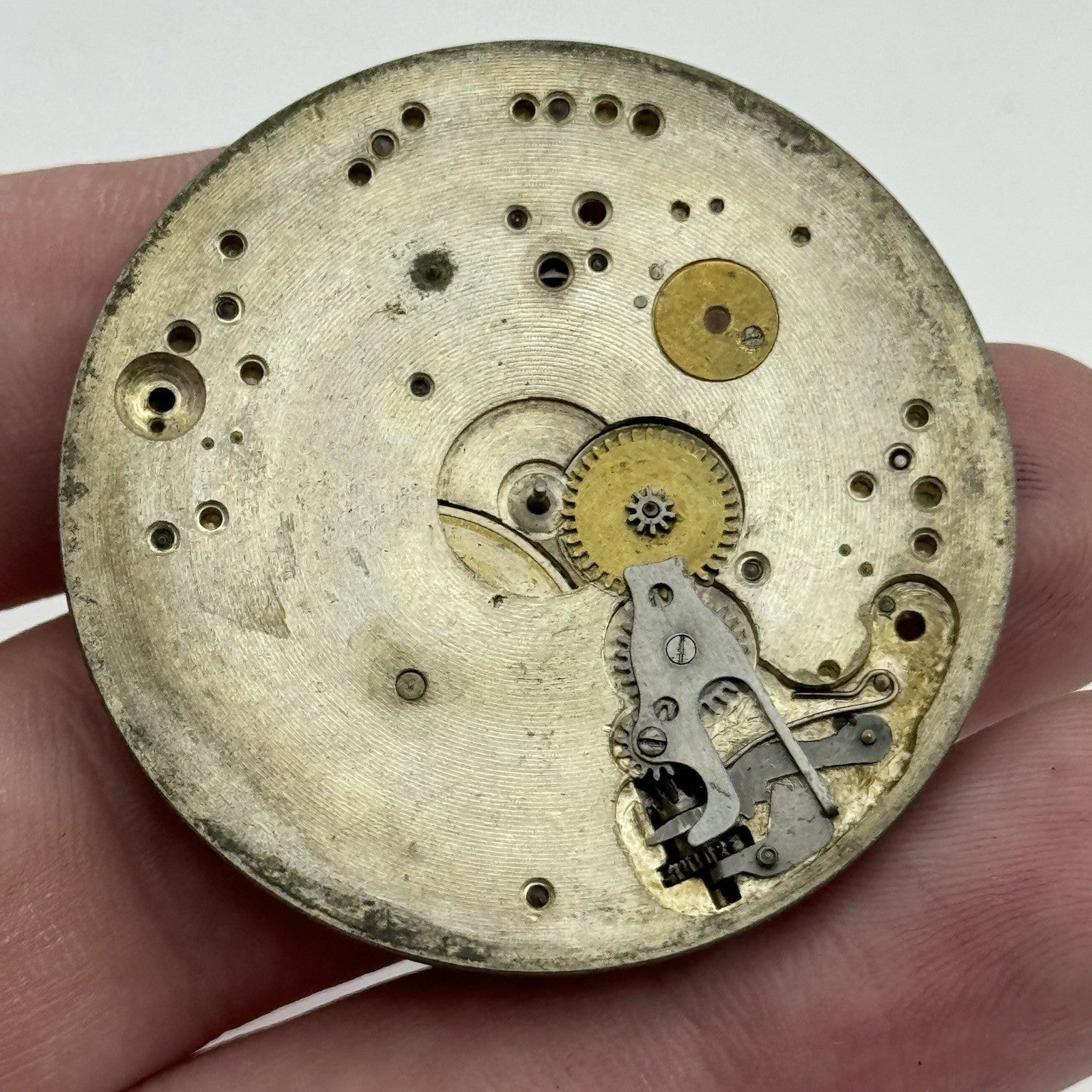42.8mm Unidentified Vintage Pocket Watch Movement Dial PARTS REPAIR SPARES