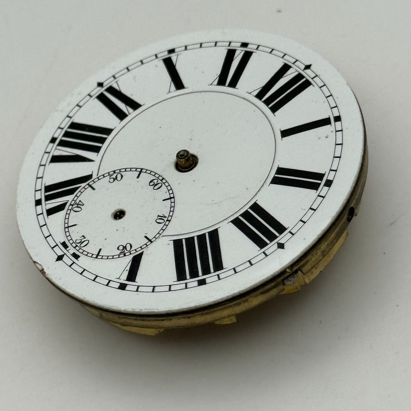 45mm Antique Non Magnetic Balance Intact Key Wound Pocket Watch Movement PARTS