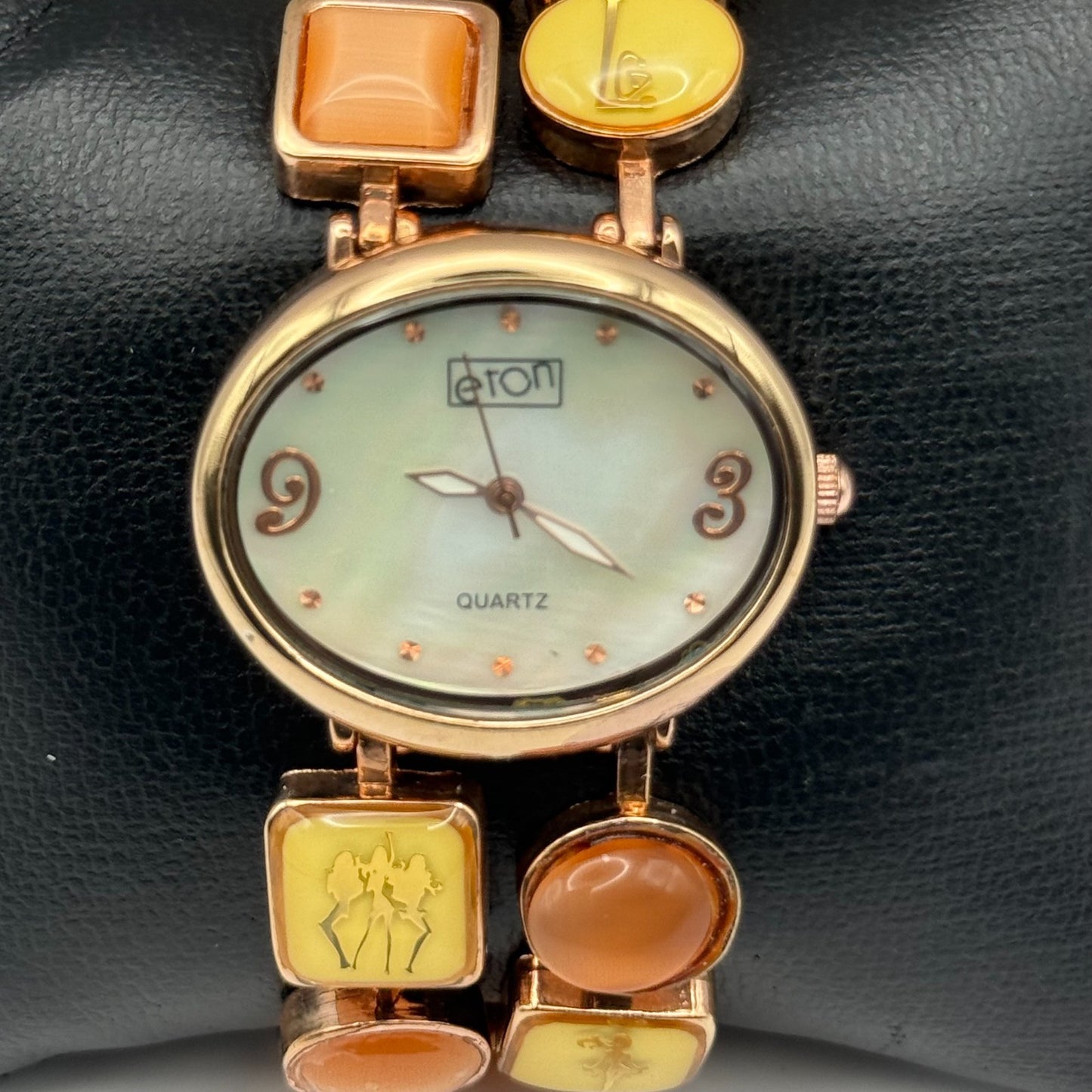 Eton Ladies Quartz Watch Mother of Pearl Rose Gold Tone Bracelet Working 31mm