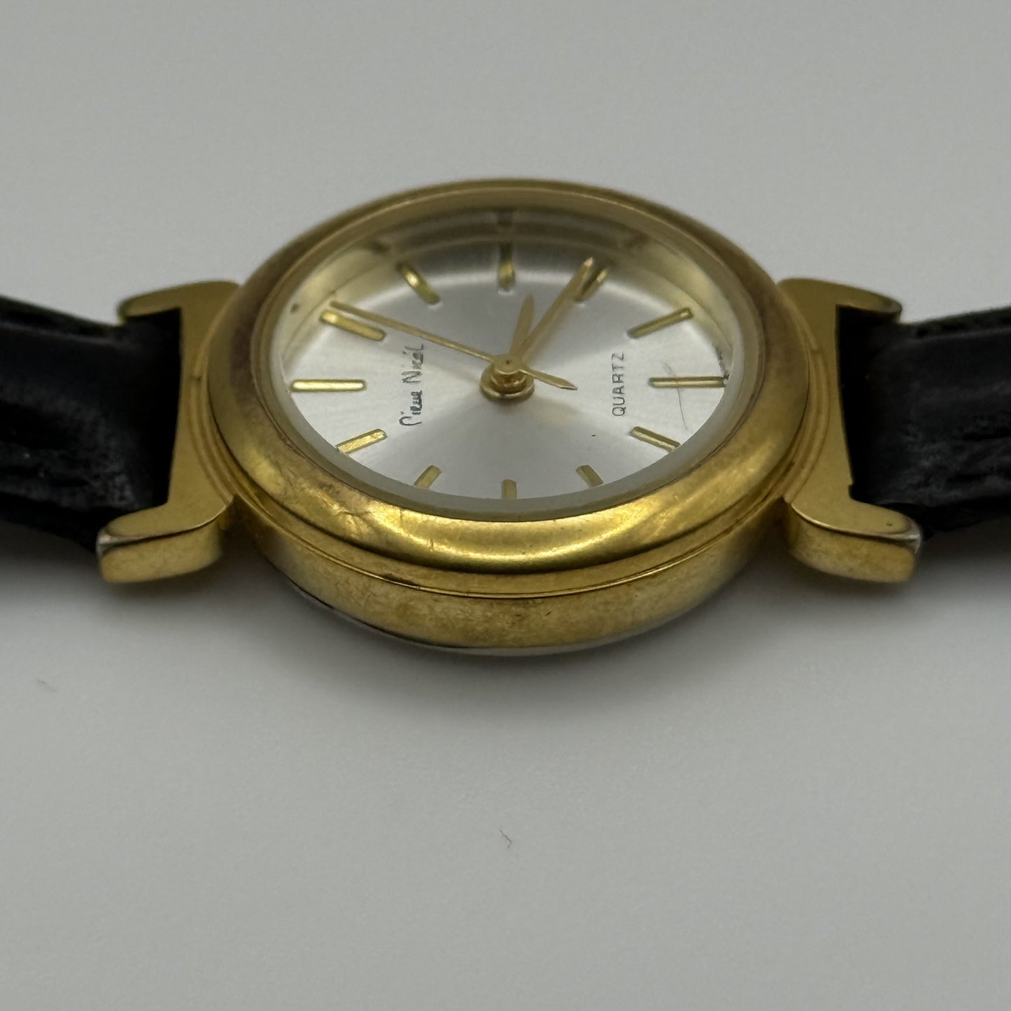 Working Ladies Pierre Nicol Gold Plated 24mm Quartz Watch New Battery Adjustable