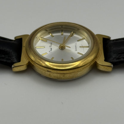 Working Ladies Pierre Nicol Gold Plated 24mm Quartz Watch New Battery Adjustable