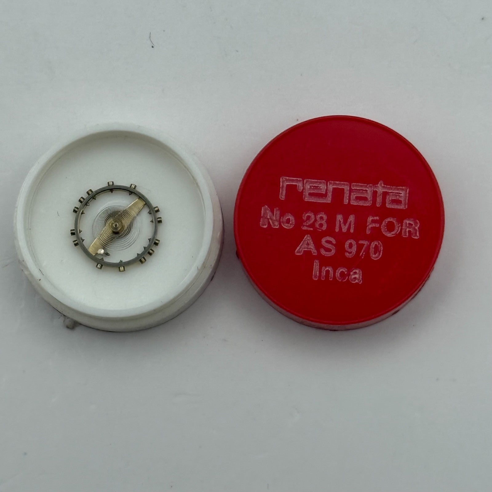 AS 970 Balance Wheel Complete And Spring Inca  28 M Watch Movement Parts NOS 