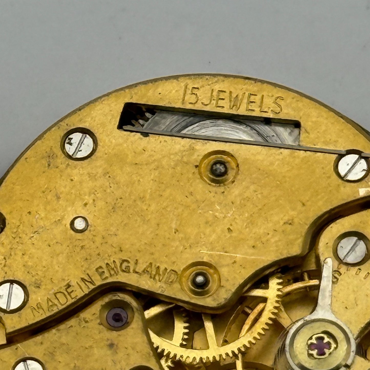 Smiths De Luxe 15 Jewels Shockproof Watch Movement Manual Wind Parts 26.8mm
