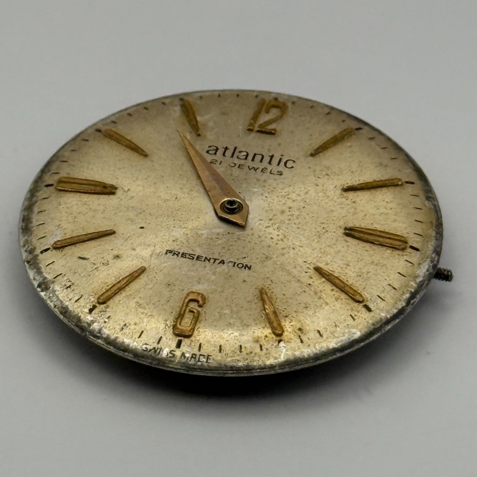 ETA 2390 Watch Movement Atlantic Manual Wind Vintage Swiss Parts Repair 23.3mm