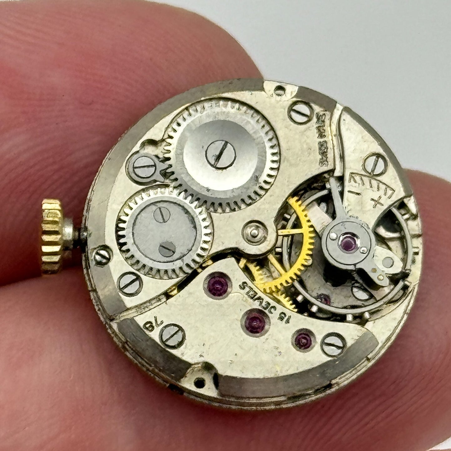 19.6mm Limit Revue Cal 78 Roman Numerals Trench Manual Wind Watch Movement PARTS