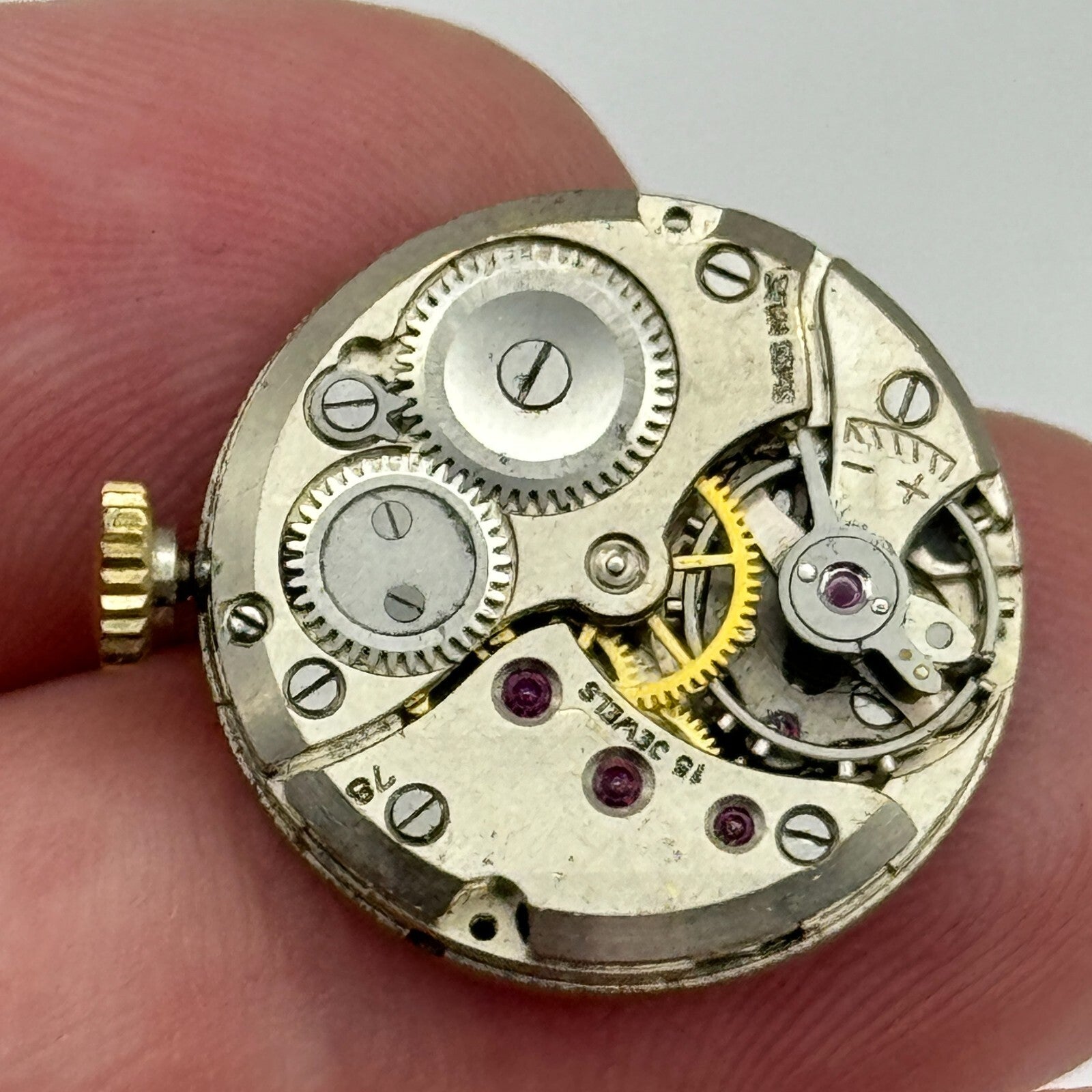 19.6mm Limit Revue Cal 78 Roman Numerals Trench Manual Wind Watch Movement PARTS