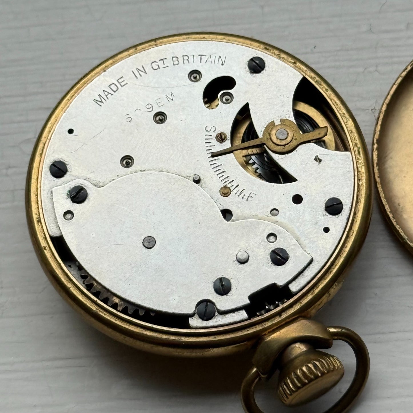 51mm Vintage Smiths Empire 609 EM Britain Made Pocket Watch PARTS REPAIR
