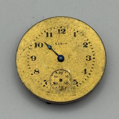 1918 Antique 6/0s Elgin 431 Model 2 American Watch Movement PARTS REPAIR SPARES