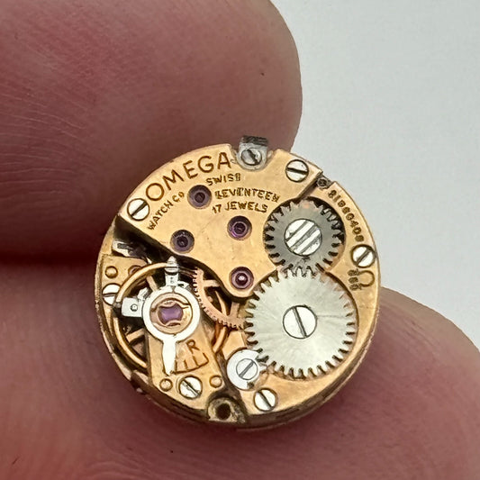 12.5mm Ladies Omega Cal 650 Manual Wind 17 Jewels Swiss Watch Movement PARTS