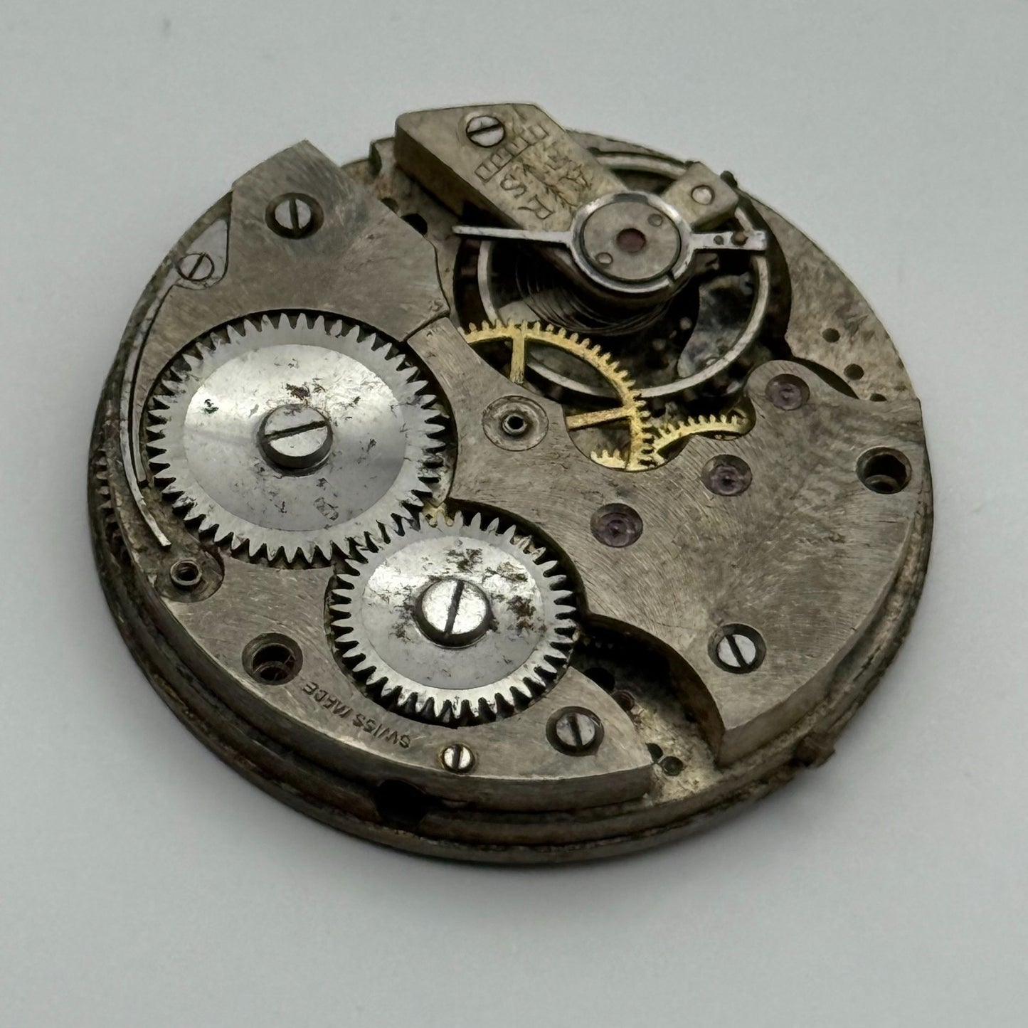 AS A Schild Trench Watch Movement Manual Wind Vintage Swiss Parts Repair 28.8mm