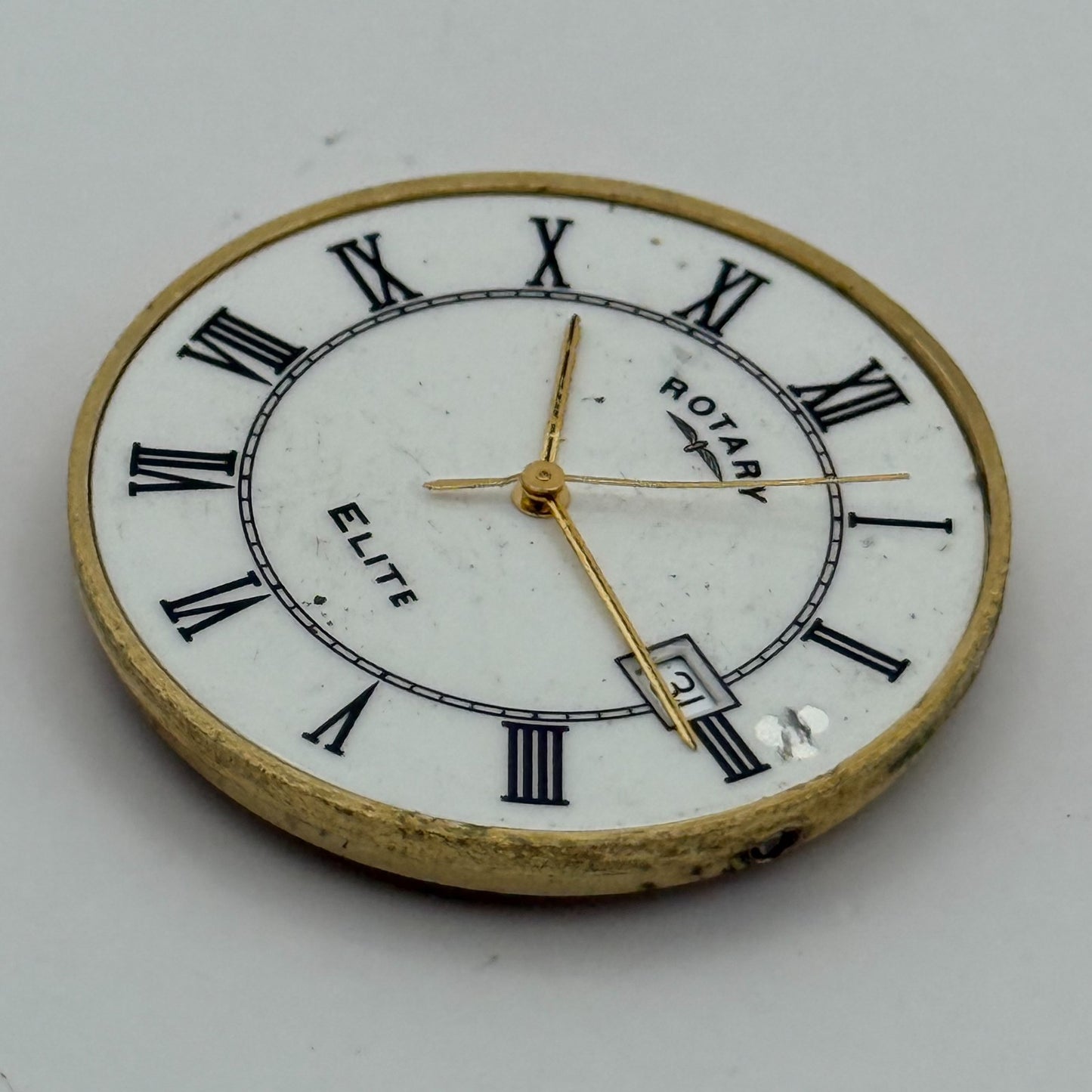 ETA 955.412 Quartz Watch Movement Rotary Elite Date Vintage Parts Repair 31mm