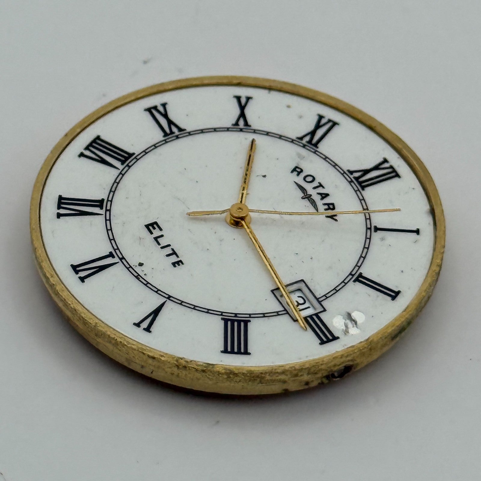 ETA 955.412 Quartz Watch Movement Rotary Elite Date Vintage Parts Repair 31mm
