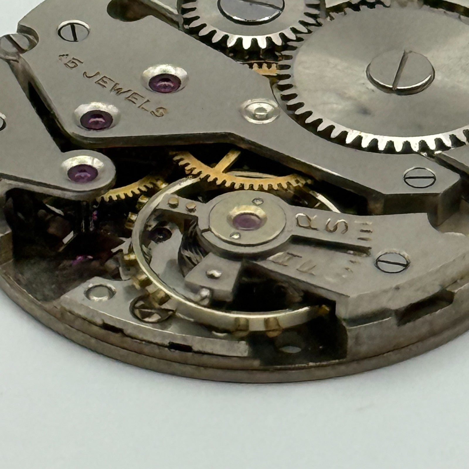 AS 984 Watch Movement Manual Wind Vintage Swiss 15 Jewels Parts Repair 23.7mm