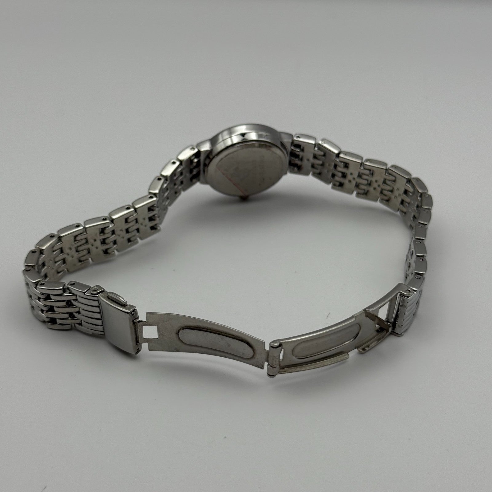 Beverly Hills Polo Club Ladies Quartz Watch Silver Tone Bracelet Working 23mm