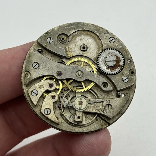 42.8mm Unidentified Vintage Pocket Watch Movement Dial PARTS REPAIR SPARES
