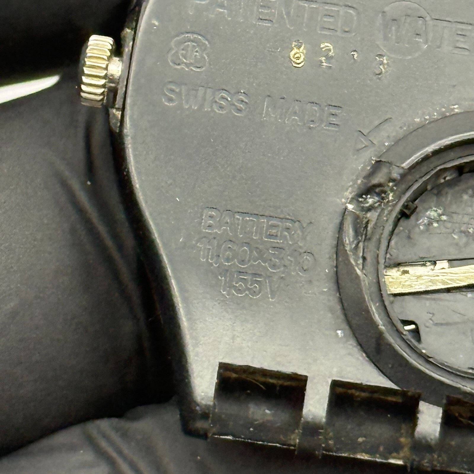 33mm Vintage 1996 Swatch Black Dial Plastic Quartz Watch UNTESTED PARTS REPAIR