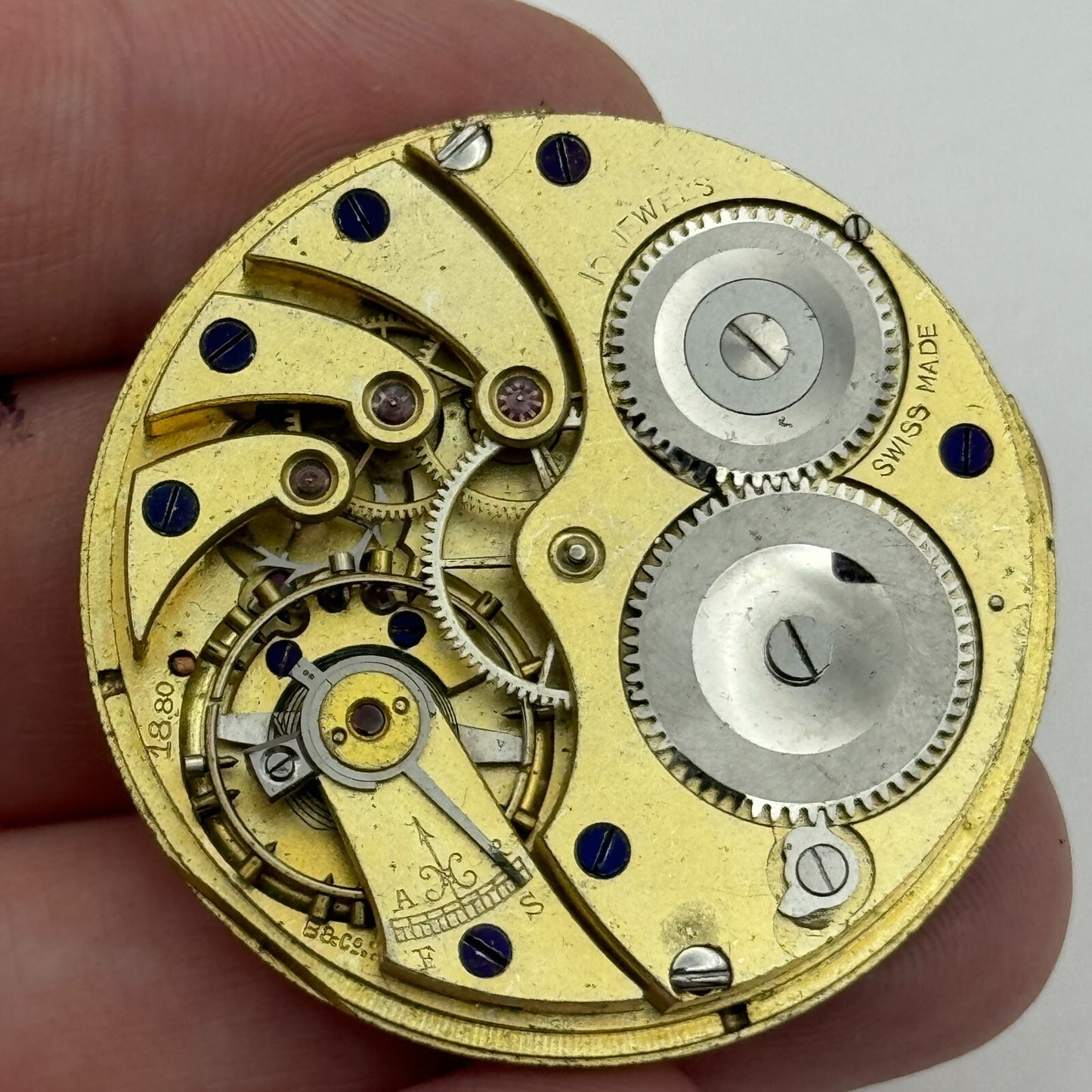 39.4mm Longines 18.80 High Grade Swiss Hunter Pocket Watch Movement PARTS
