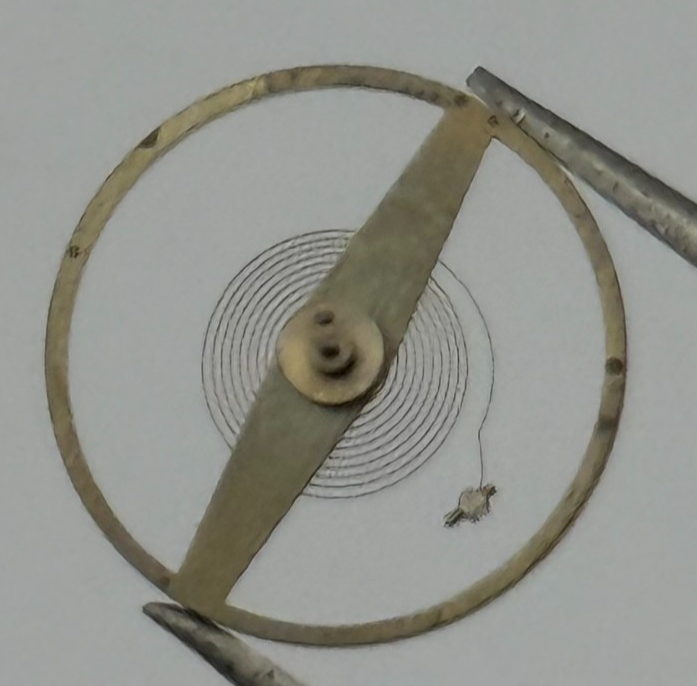 ST 96 Balance Wheel Complete And Spring 11 1/2'''  1268 M Watch Movement Parts