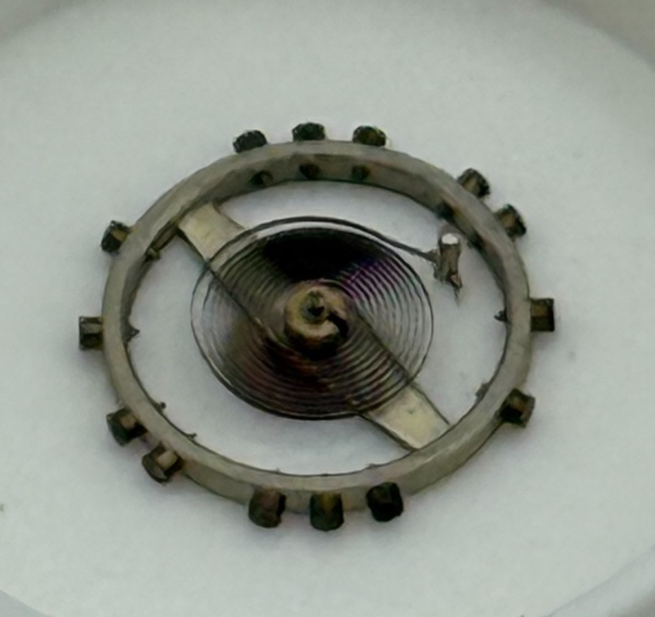 AS 1051 Balance Wheel Complete And Spring 5¼’’’ 34 M Watch Movement Parts NOS