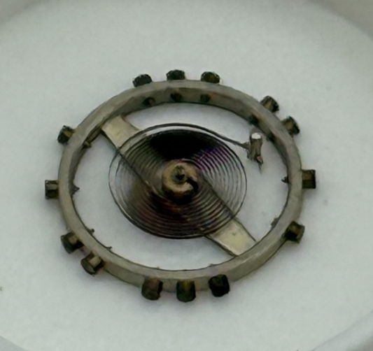 AS 1051 Balance Wheel Complete And Spring 5¼’’’ 34 M Watch Movement Parts NOS