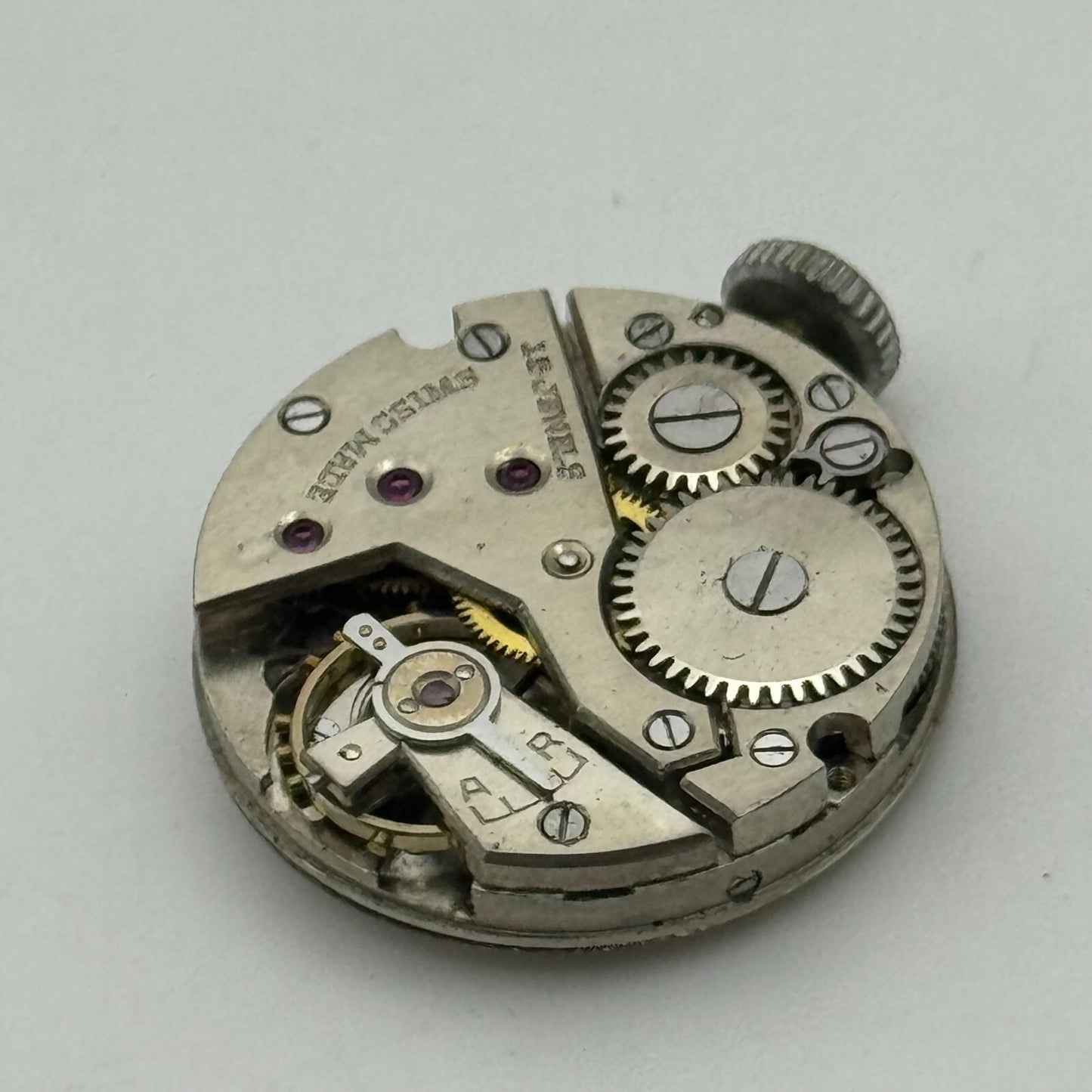 19.7mm Avia Dennison Denisteel Manual Wind Swiss Watch Movement Vintage PARTS